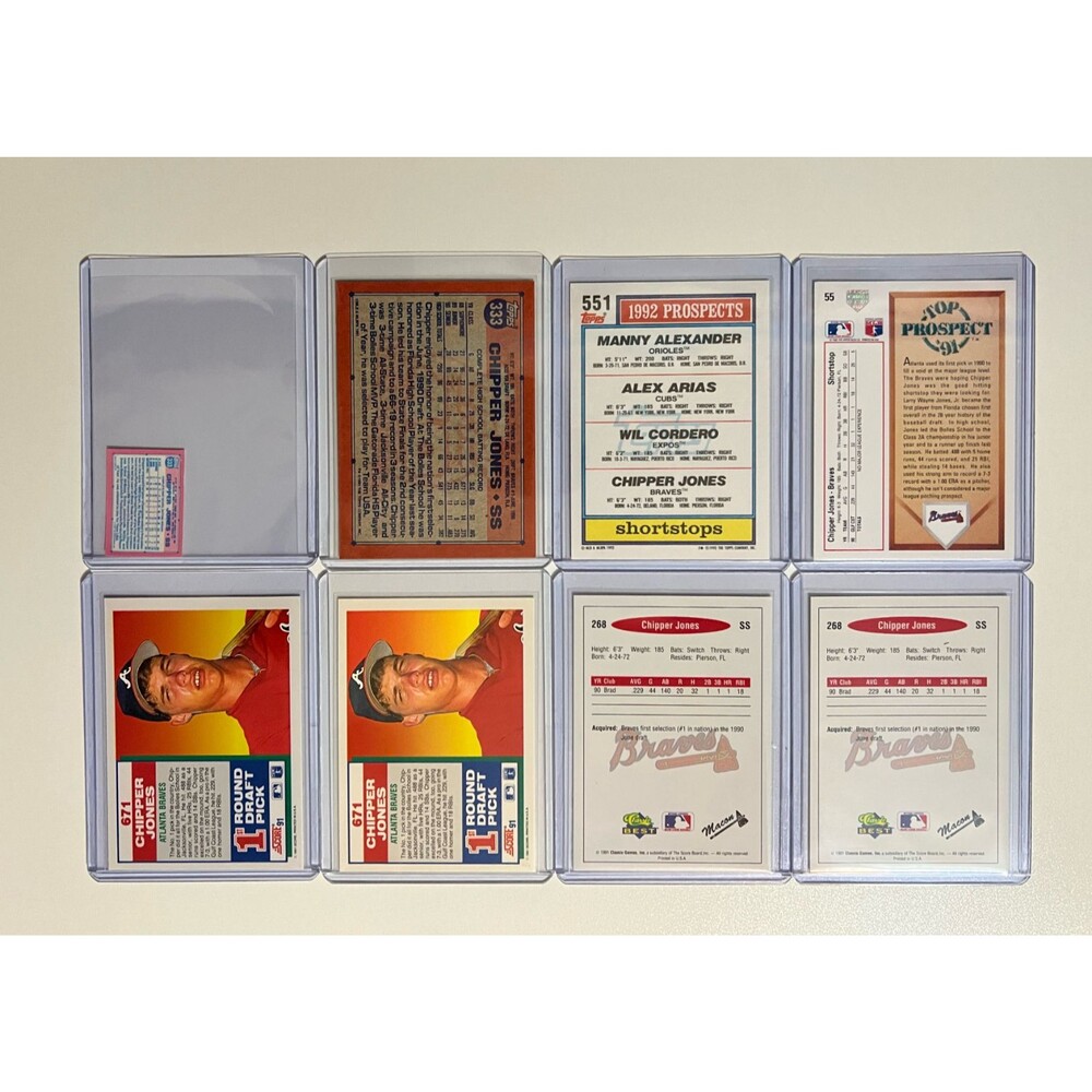 Chipper Jones Rookie Cards includes Topps Micro Rookie Card - Picture 2 of 2